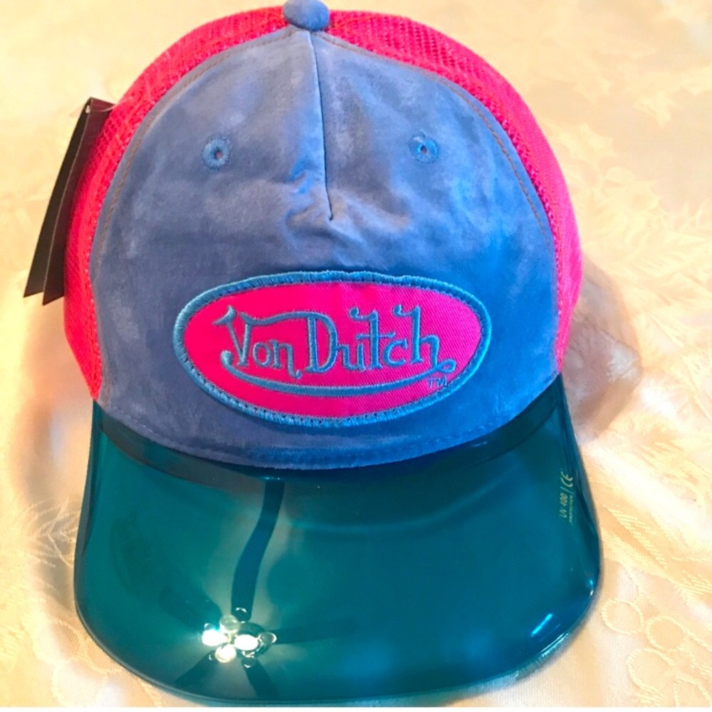 NWT Von Dutch UV baby blue & pink SnapBack